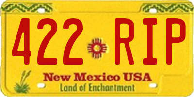 NM license plate 422RIP