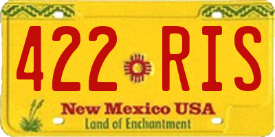 NM license plate 422RIS