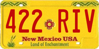 NM license plate 422RIV
