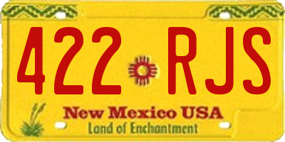 NM license plate 422RJS