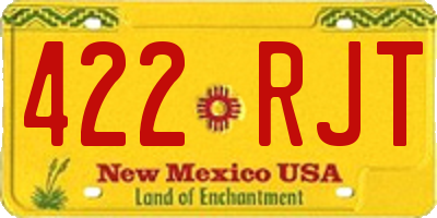 NM license plate 422RJT