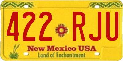 NM license plate 422RJU