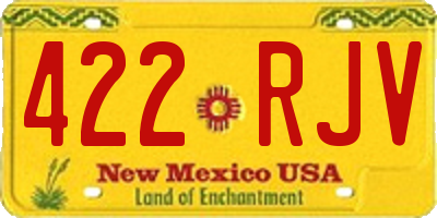 NM license plate 422RJV