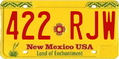 NM license plate 422RJW