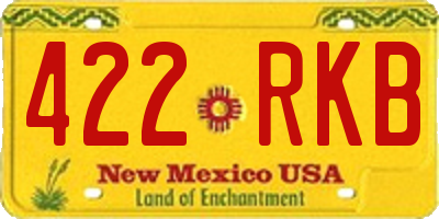 NM license plate 422RKB