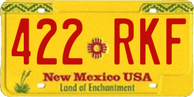 NM license plate 422RKF