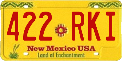 NM license plate 422RKI