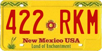 NM license plate 422RKM