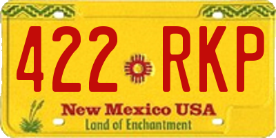 NM license plate 422RKP