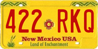 NM license plate 422RKQ