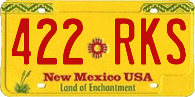 NM license plate 422RKS