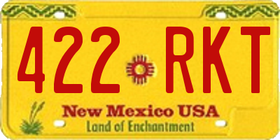 NM license plate 422RKT