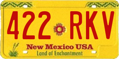 NM license plate 422RKV
