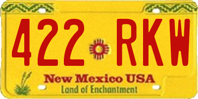NM license plate 422RKW