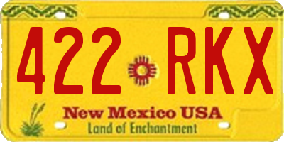 NM license plate 422RKX