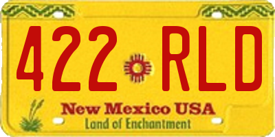 NM license plate 422RLD