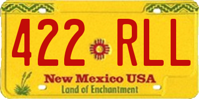 NM license plate 422RLL