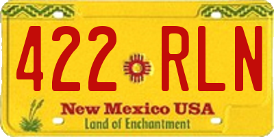 NM license plate 422RLN