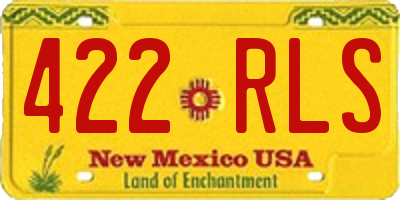 NM license plate 422RLS