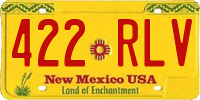 NM license plate 422RLV