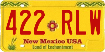 NM license plate 422RLW