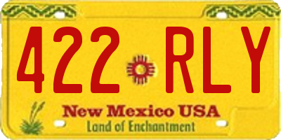 NM license plate 422RLY