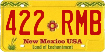 NM license plate 422RMB