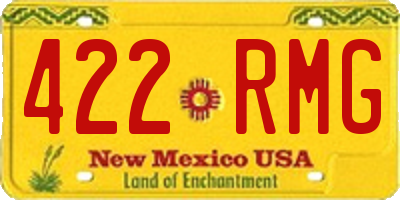 NM license plate 422RMG