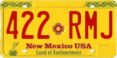 NM license plate 422RMJ