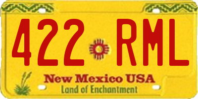 NM license plate 422RML