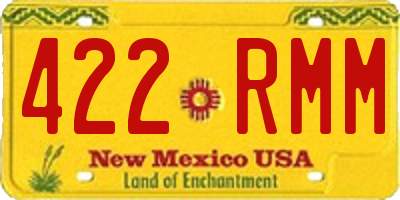 NM license plate 422RMM