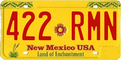 NM license plate 422RMN