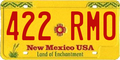 NM license plate 422RMO