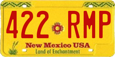 NM license plate 422RMP