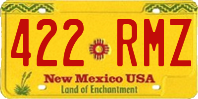 NM license plate 422RMZ