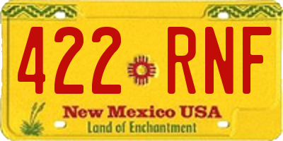 NM license plate 422RNF