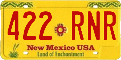 NM license plate 422RNR