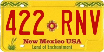 NM license plate 422RNV