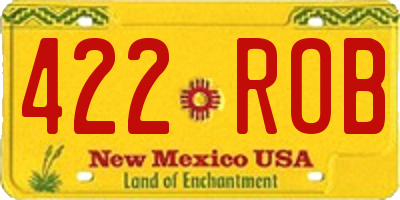 NM license plate 422ROB