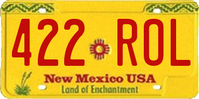 NM license plate 422ROL