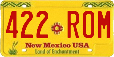 NM license plate 422ROM