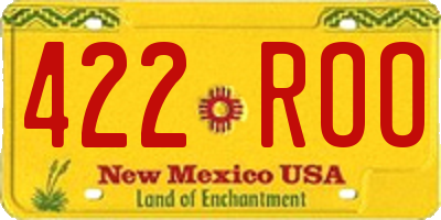 NM license plate 422ROO