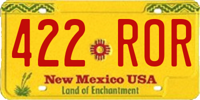 NM license plate 422ROR