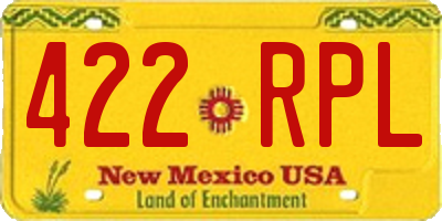 NM license plate 422RPL