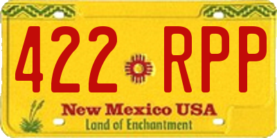 NM license plate 422RPP