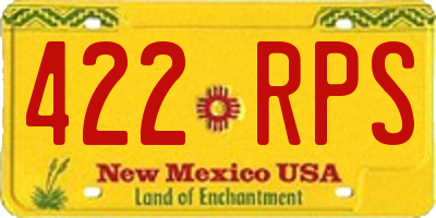 NM license plate 422RPS