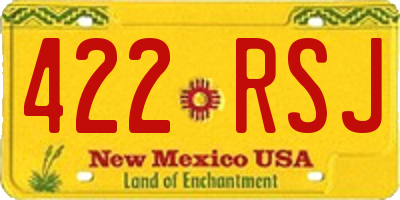 NM license plate 422RSJ