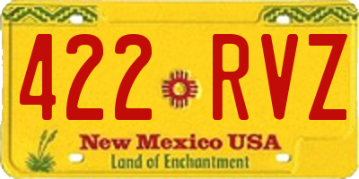 NM license plate 422RVZ