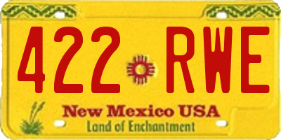 NM license plate 422RWE