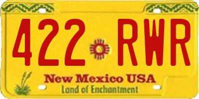NM license plate 422RWR